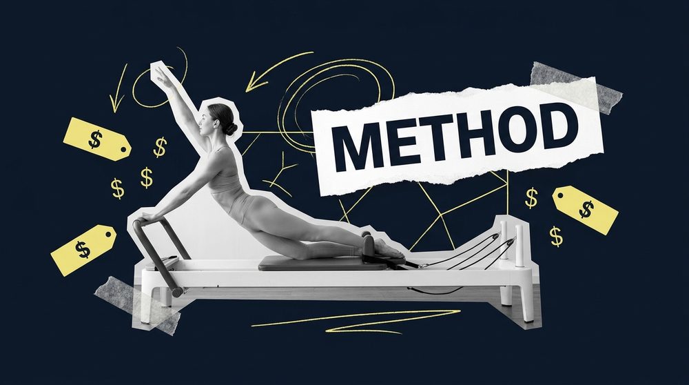 Pilates as a business model — editorial collage